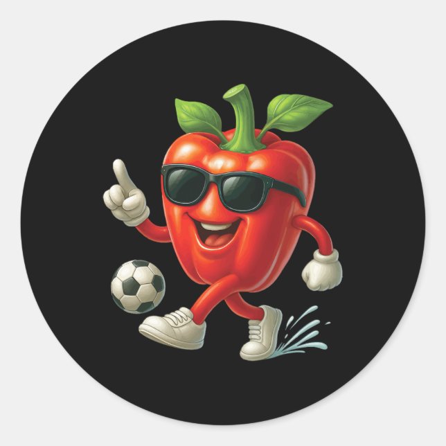 Adesivo Redondo Pimentão Futebol  (Frente)