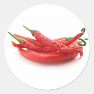 Adesivo Redondo pimentas de pimentão