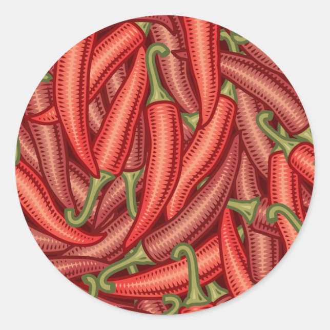 Adesivo Redondo Pimentos Chili (Frente)