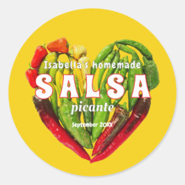 Adesivo Redondo Pimentos salsa chili salsa pimentão comida mostard