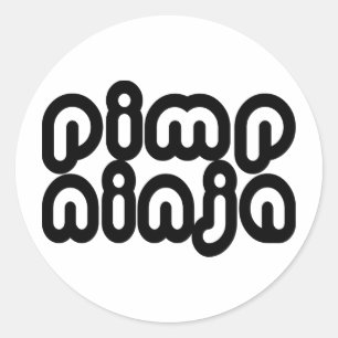 Adesivo Redondo Pimp Ninja