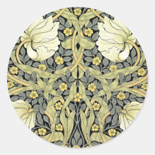 Adesivo Redondo Pimpernel Yellow Green Floral Patterage Vintage