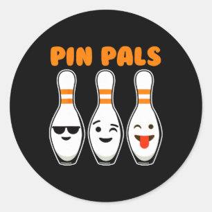 Adesivo Redondo Pin Pals Bonitas Boliches Engraçadas