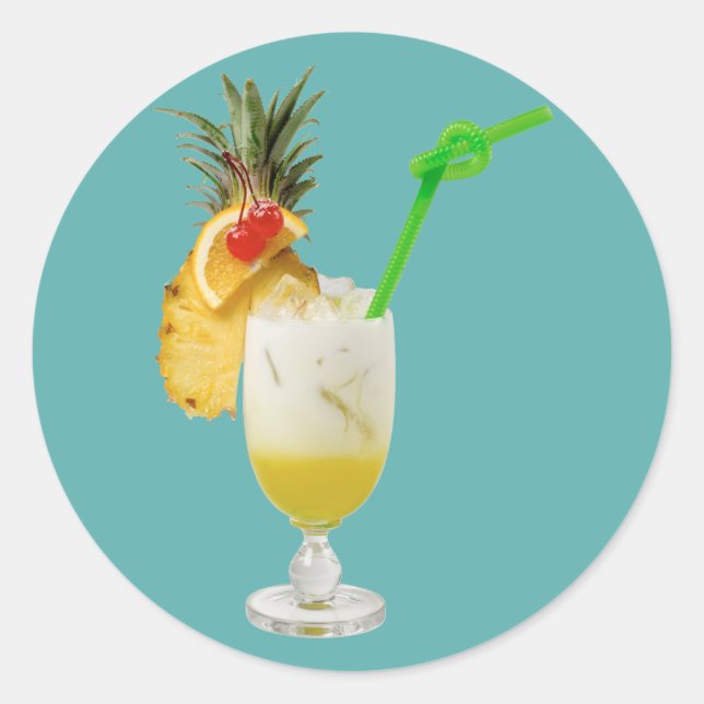 Adesivo Redondo Pina Colada (Frente)