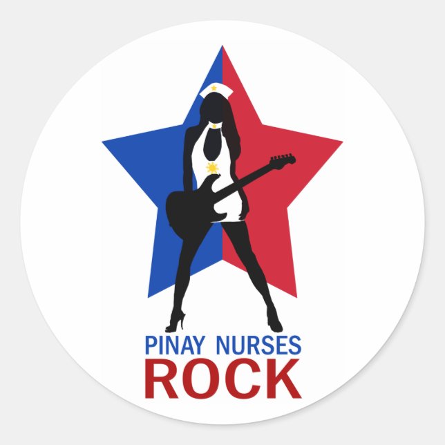 Adesivo Redondo Pinay Nurses Rock (Frente)