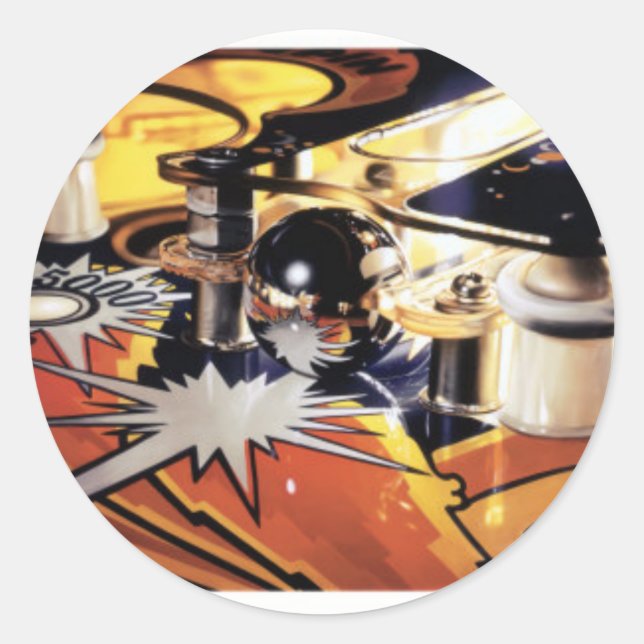 Adesivo Redondo Pinball Stickers (Frente)