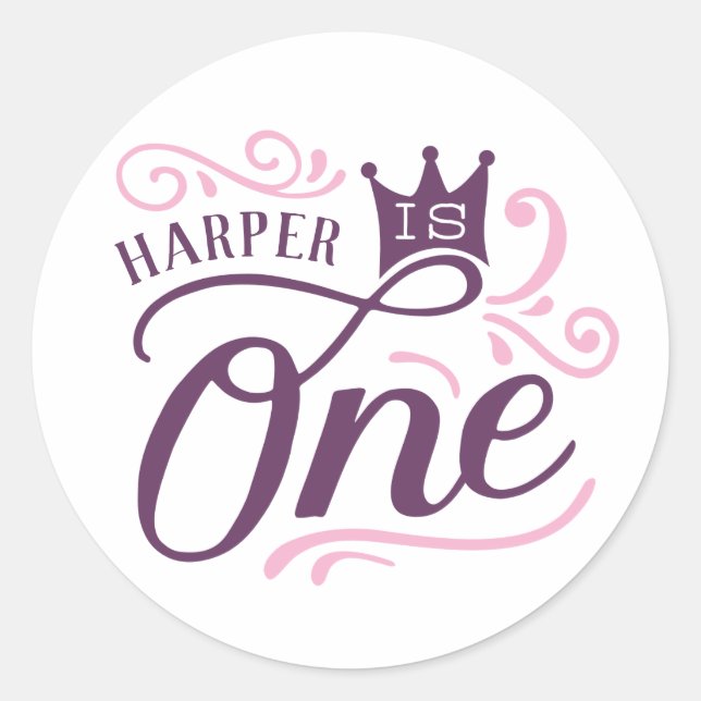 Adesivo Redondo Pinças de primeira Festa de aniversário da Princes (Frente)