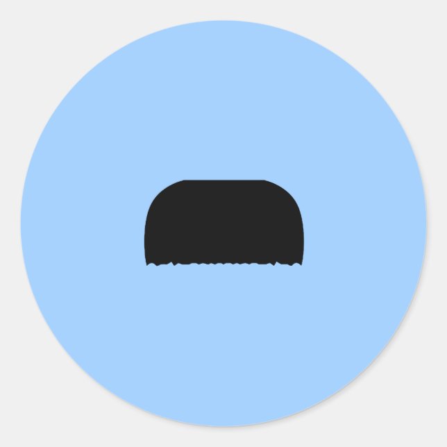 Adesivo Redondo Pincel de dentes - bigode (Frente)