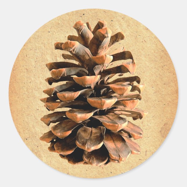 Adesivo Redondo Pine Cone (Frente)