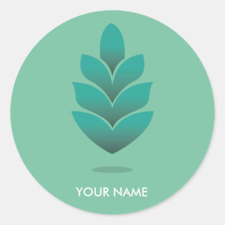 ADESIVO REDONDO PINE CONE STICKER PASTEL TURQUOISE