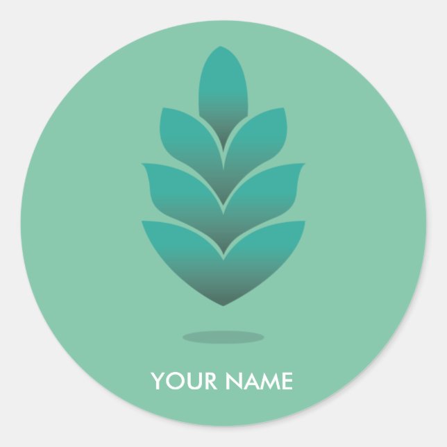 ADESIVO REDONDO PINE CONE STICKER PASTEL TURQUOISE (Frente)