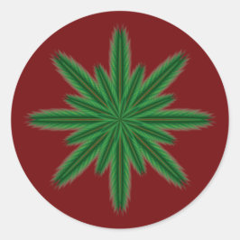 Adesivo Redondo Pine Mandala Garnet Sticker
