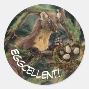 Adesivo Redondo Pine Marten