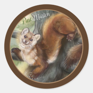 Adesivo Redondo Pine Marten