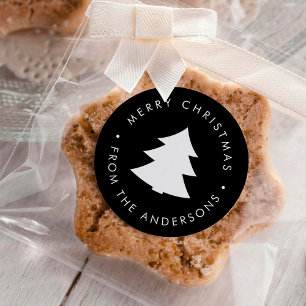 Adesivo Redondo Pine Tree Christmas