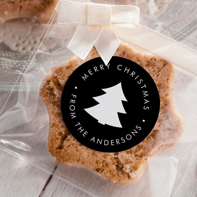 Adesivo Redondo Pine Tree Christmas (Criador carregado)