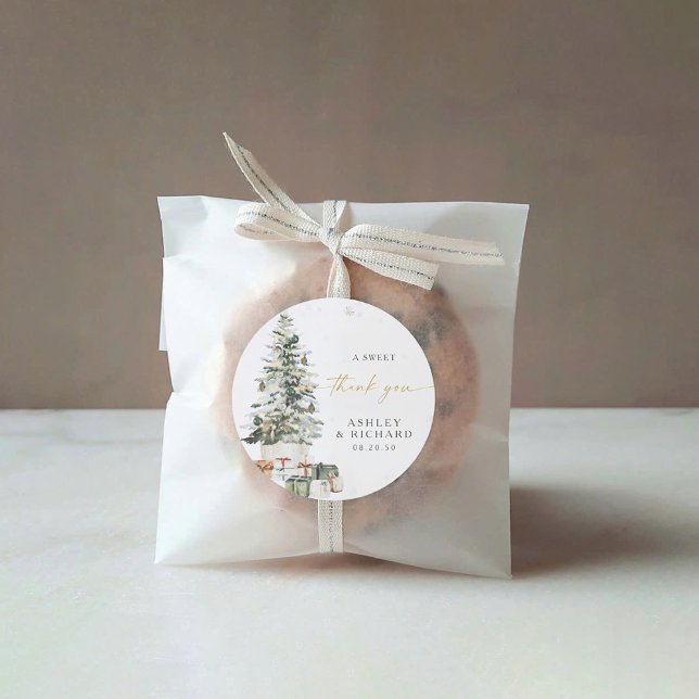 Adesivo Redondo Pine Tree Christmas Classic Round Sticker (Criador carregado)