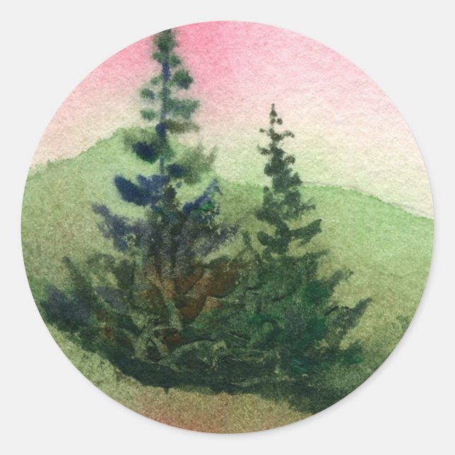 Adesivo Redondo Pine Tree Sticker (Frente)