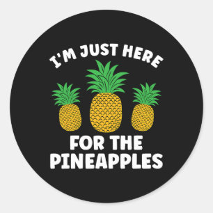 Adesivo Redondo Pineapple Lover Hawaii Fruta Pineapple Hawaii Me