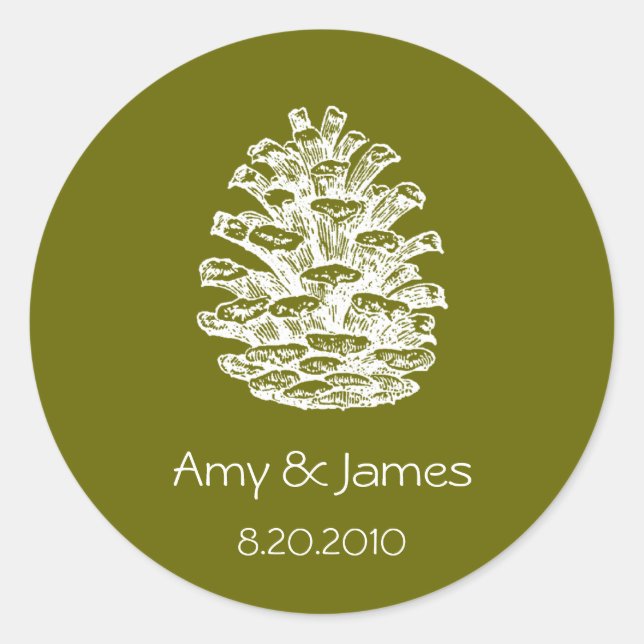 Adesivo Redondo Pinecone Stickers (Frente)