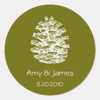 Adesivo Redondo Pinecone Stickers