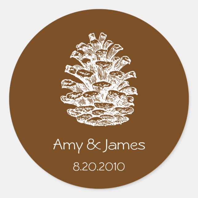 Adesivo Redondo Pinecone Stickers (Frente)