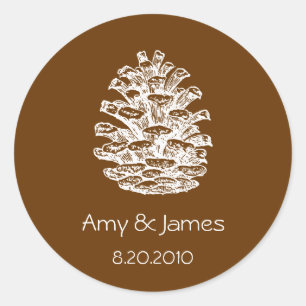 Adesivo Redondo Pinecone Stickers