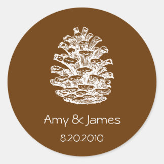 Adesivo Redondo Pinecone Stickers