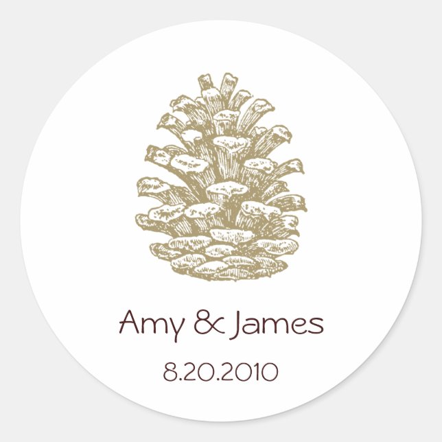 Adesivo Redondo Pinecone Stickers (Frente)