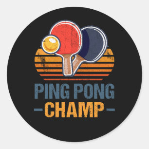 Adesivo Redondo Ping Pong Champ Mesa Player - Treinador Atleta