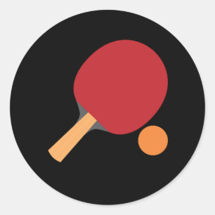 Adesivo Redondo Ping Pong Paddes Mesa Engraçado Desportivo Longo