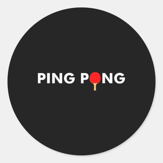 Adesivo Redondo Ping Pong Paddle para Mesa de Tênis (Frente)