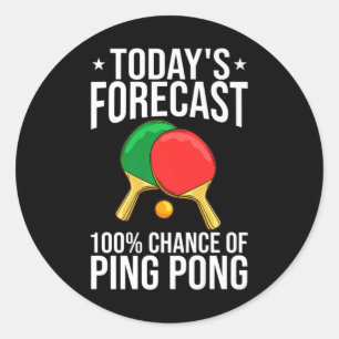Adesivo Redondo Ping Pong - Tênis do jogador de Mesa do pino - Jog