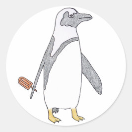Adesivo Redondo pinguim