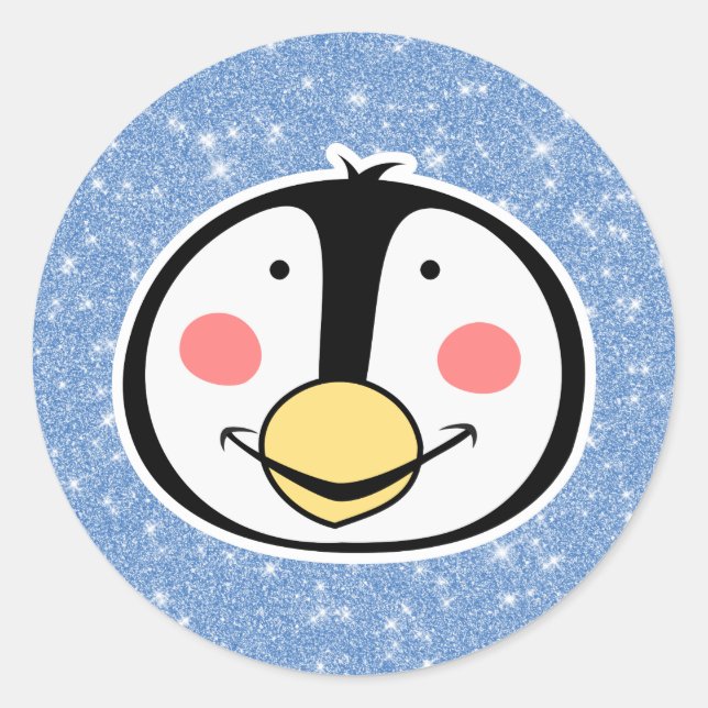 Adesivo Redondo Pinguim (Frente)