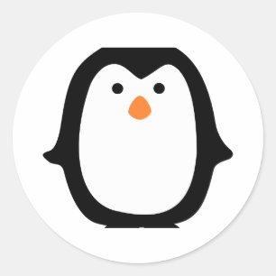 Adesivo Redondo Pinguim