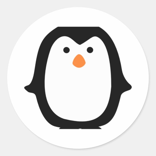 Adesivo Redondo Pinguim (Frente)