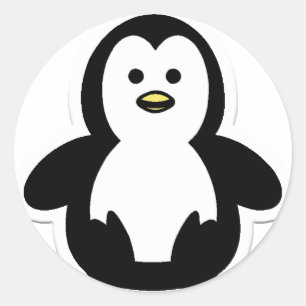 Adesivo Redondo pinguim