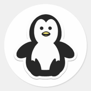 Adesivo Redondo pinguim