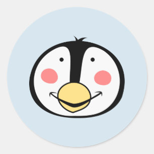 Adesivo Redondo Pinguim