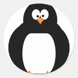 Adesivo Redondo Pinguim