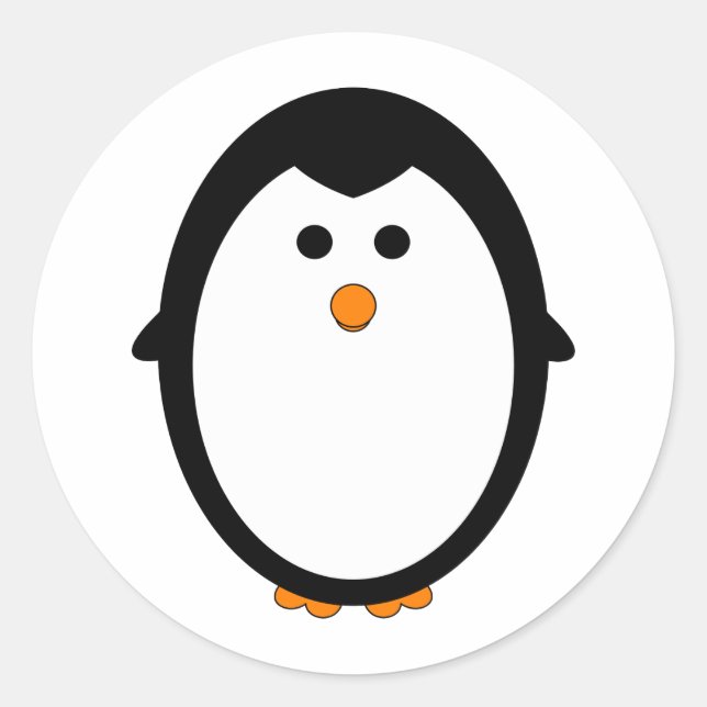 Adesivo Redondo Pinguim (Frente)