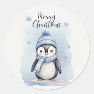 Adesivo Redondo "Pinguim Bonito"