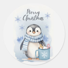 Adesivo Redondo Pinguim Cinto 3