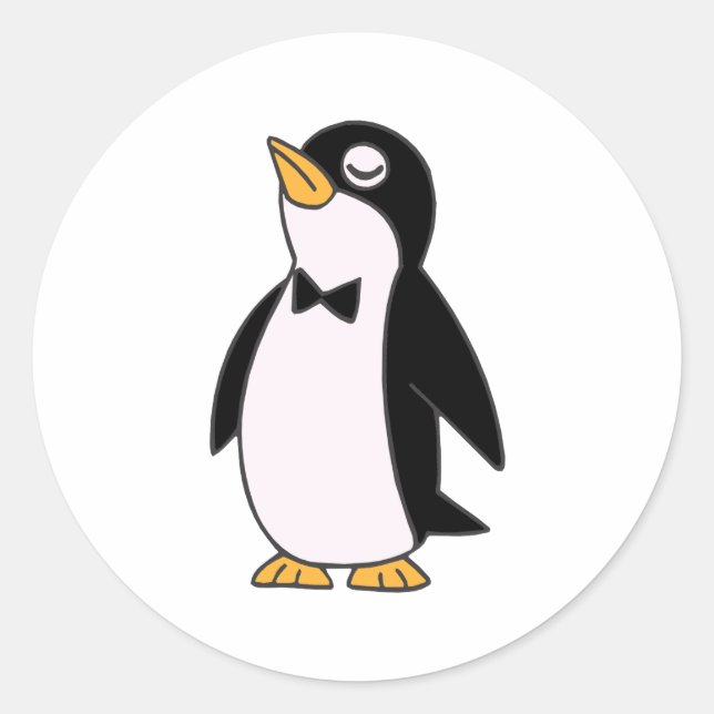 Adesivo Redondo pinguim de pepe (Frente)