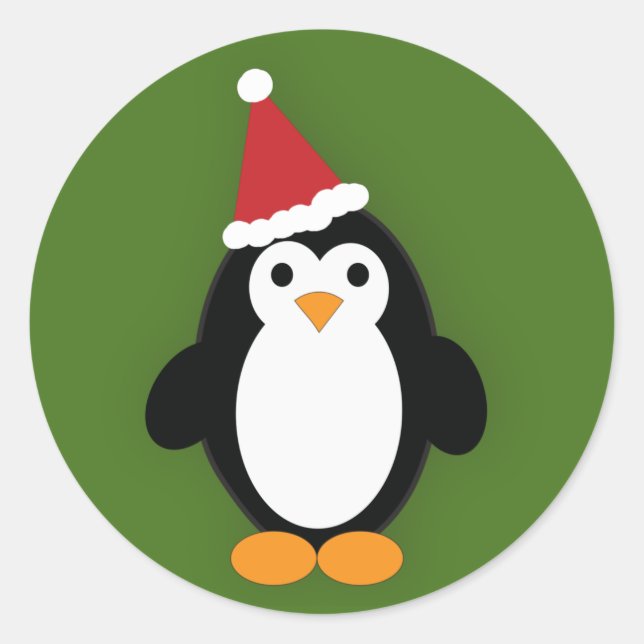 Adesivo Redondo Pinguim Papais noeis (Frente)