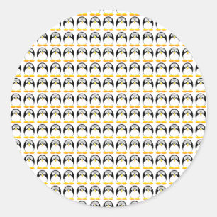 Adesivo Redondo Pinguins minúsculos