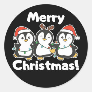 Adesivo Redondo Pinguins Pinguins Pinguins Clássicos Ro
