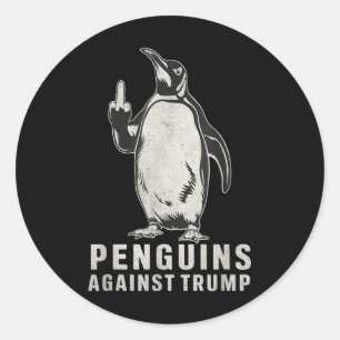 Adesivo Redondo Pinguins Pinguppers Para Cima Pinguins De Dedo Méd