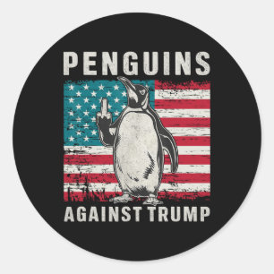 Adesivo Redondo Pinguins Pinguppers Pinguins De Dedo Médio Contra